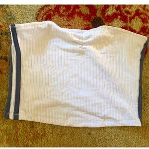 Any 6 for $43 | White Bandeau Top Navy Stripes